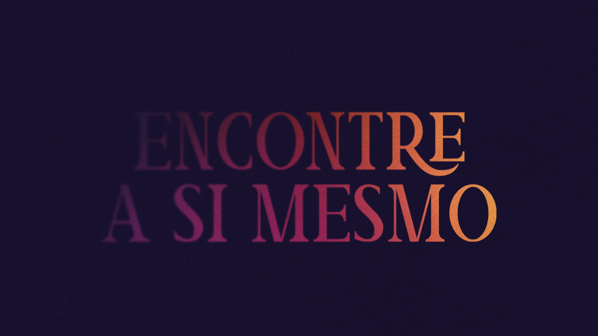 Encontre a si mesmo — tipografia em degradê