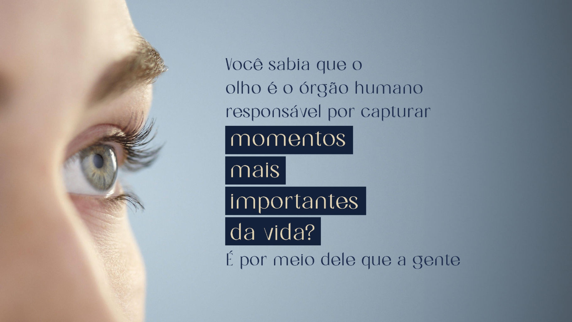 Conceito: o olho captura a vida